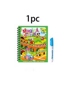 1pc/4pcs Reusable Magic Water Drawing Book With Pen (Random Color), Magic Water Painting Book, Reusable Water Coloring Book, Brand New Magic Water Drawing Painting Book, Suitable For Birthday, Christmas, New Year Gifts - Multicolor - View 15