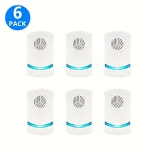 1pc Ultrasonic Pest Repeller, Smart Dual Frequency Pest Control Device, 360° Coverage, Low Power Consumption, Silent, Scanning, Auto Tuning, Enhanced Ultrasound Chip Stimulation, Faster And Stronger Pest Control, Suitable For Home, Kitchen, Office, Hotel, Warehouse, Effective Indoor Pest Elimination, Mosquito & Rodent Repeller