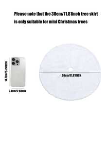 1pc-Faux Fur Christmas Tree Skirt White Plush Skirt For Merry Christmas Party Christmas Tree Decoration