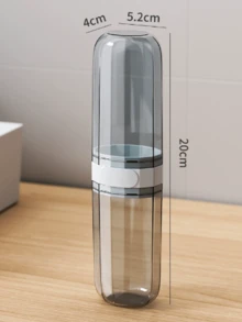 1/2/3pcs Travel Wash Cup Set, Includes Portable Toothbrush Storage Box & Rinse Cup, Suitable For Home & Outdoor Use. Comes With Transparent Storage Box To Neatly Organize Toiletries, Dust-Proof, Moisture-Proof And Easy To Carry. Includes DIY Stickers For Customization. The Travel Size Rinse Cup Meets Outdoor Cleaning Needs, Lightweight And Space-Saving. Suitable For Student Dorms, Business Trips, Hotel Stays, Outdoor Travel And Other Scenarios, Making Wash & Storage More Convenient, An Essential Travel Accessory.