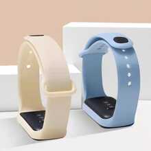 1pc Soft Silicone Strap With Case, Compatible With Xiaomi Mi Band 8 Active, Unisex Replacement Sport Wristband, Fits Smart Band 8 Active Accessories