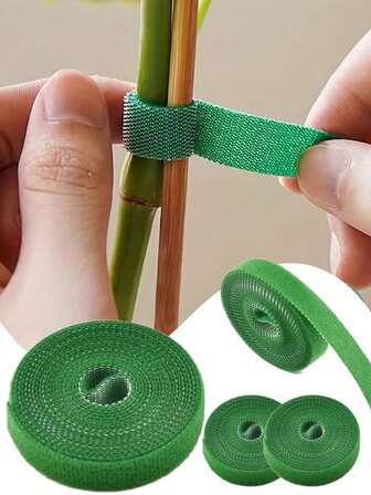 6pcs/3pcs-Climbing Vine Green Plant Modeling Gardening Hook And Loop Cord With Green Plant Binding Fixed Branch Flower Arrangement Bundle,Plant Ties,Plant Bandage Tie Home Garden Plant Shape Tape Hook Loop Bamboo Cane Wrap Support Accessories,Adjustable Garden Cable Ties - Reusable, Strong Grip Plant Support Straps
