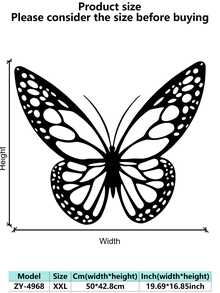 1 Set Metal Butterfly Sculpture, Classic Style Metal Butterfly Wall Decor, Indoor/Outdoor Hanging Decoration, Suitable For Living Room, Bedroom, Garden