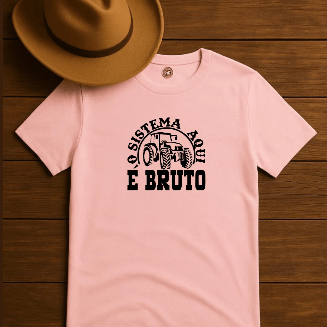 Unisex Youth T-Shirt The System Here Is Rough Country Fashion Farm Horseback Riding - Baby Pink - View 1
