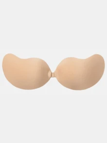2/1 Pair Cleavage-Enhancing Sticky Bra: Silicone Backless Adhesive Bra, Self-Adhesive Strapless Mango-Shaped Bra, Invisible Bra, Suitable For Dresses And Wedding Gowns - Apricot - View 17