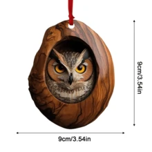 6 Pieces 6 Kinds Of Animal Christmas Ornaments, 2D Cute Christmas Acrylic Pendants, Animals, Raccoon, Owl, Squirrel, Hedgehog, Rabbit, Bird, Beautiful Animal Ornaments, Christmas Party Fireplace Window Decorations, Classic Faith Decorations, Suitable For Christmas And Winter