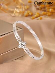 Camhanno 5pcs/Set Personalized Multi-Color Stainless Steel Bracelet Set, Unique Design, Fashion Versatile, Exquisite And Beautiful, Ideal Gift Choice, Non-Fading,