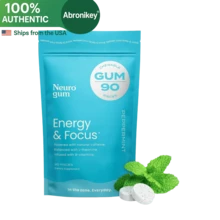 Abronikey NeuroGum Energy & Focus – Sugar-Free Peppermint Gum With Caffeine, L-Theanine, Vitamin B6 & B12 – Nootropic Chewable For Mental Clarity – Vegan & Keto – 90 Pieces - Gói 1 - Xem 1