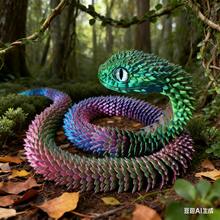 30cm Realistic Jointed Snake Toy – Glow In The Dark Flexible 3D Printed Viper Figure, Fun Prank Or Party Gift