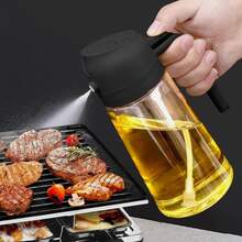 2 In 1 Oil Sprayer For Cooking Oil Oil Spray Bottle Oil Atomizer Oil Spray Vinegar Sprayer - Black - View 1