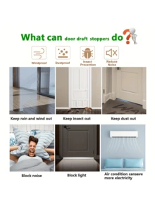 高品质门底密封条/防风条，卧室门密封条，保暖防虫，隔音密封（安装简便），这款门条是抵御寒冷的理想之选。 - 彩色 - 查看 7