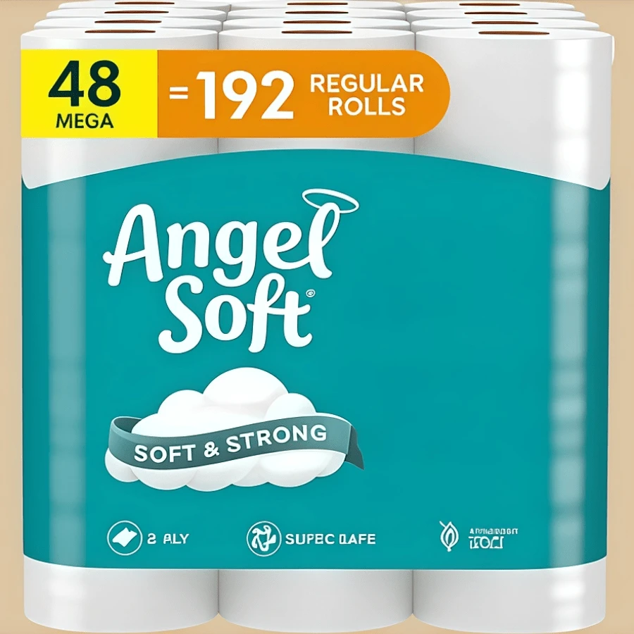 [ Mega Rolls]Angel Soft 2-Ply Toilet Paper | Ultra Soft & Strong Bath ...