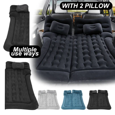 PORIYA Cars Inflatable Bed SUV Auto Camping Mattress Rear Row Back Seat Travel Sleeping Quick Inflation/Deflation Flocked Stain-Resistant Surface