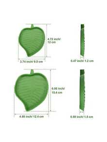 PETSIN 1pc Leaf Shaped Reptile Food & Water Bowl, Suitable For Turtles, Lizards, Snakes And Other Reptile Pets, Available In 2 Sizes - Multicolor - View 3
