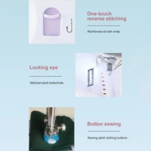 Sewing Machine Portable Mini ,Electric Sewing Machine Beginners 12 Built-In Stitches 2 Speed With Foot Pedal,Light, For Home Crafting & Repairs, Perfect For And Teaching Daughter Granddaughter To Sew Teaching Daughter Granddaughter To Sew - UK Plug(220-240V) - View 11