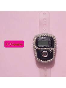 1个升级版高清大屏幕，带钻石镶嵌外壳和计数器 - 读数清晰，操作简便，适合老人和儿童使用 - 彩色 - 查看 16