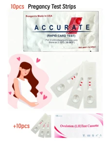 5/10 piezas Tiras de prueba de embarazo desechables, Bolígrafo de prueba de embarazo de alta precisión para preparación del embarazo