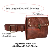 Renaissance Belt Pouch Skirt Hike Set Medieval Festival Costume Halloween Accessories Casual Fanny Pack Waist Bag