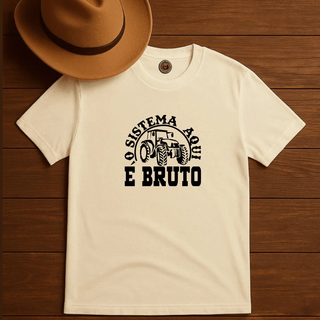 Unisex Youth T-Shirt The System Here Is Rough Country Fashion Farm Horseback Riding - Cream - View 1