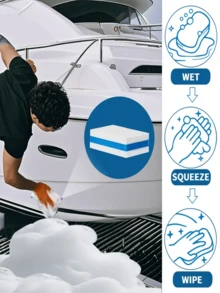 High-Density Nano Marine Cleaning Tool - Includes High-Density Melamine Nano Magic Sponge (Double-Sided Cleaning Type), High-Quality Boat Scratch Eraser, Efficient Cleaning, Effectively Removes Algae And Dirt