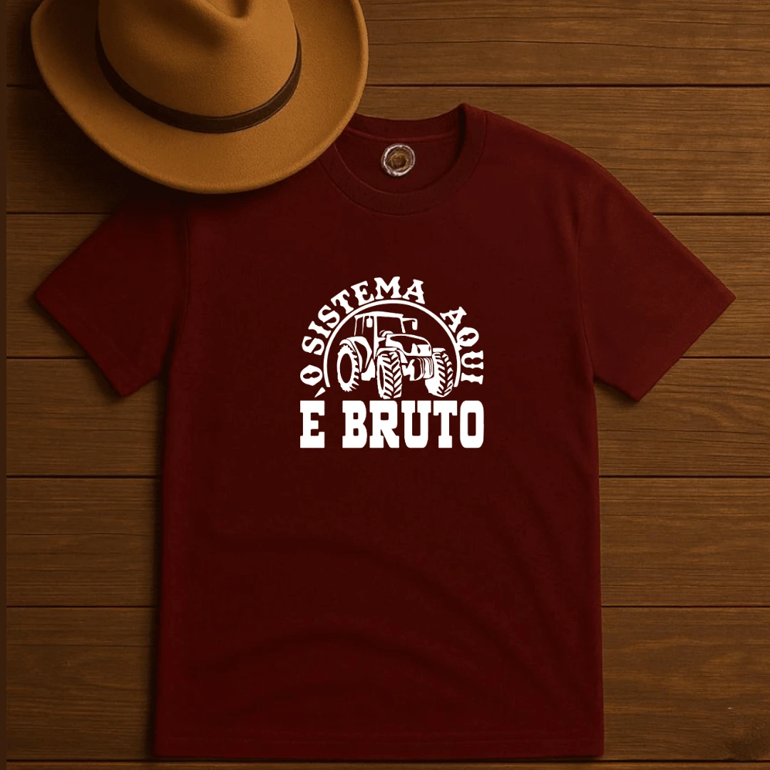 Unisex Youth T-Shirt The System Here Is Rough Country Fashion Farm Horseback Riding - Maroon - View 1