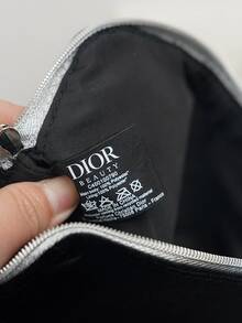 Christian Dior 高级黑色天鹅绒贝壳形化妆包，化妆袋 - 黑色 - 查看 4