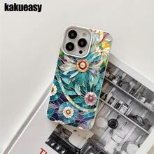 Fundas y carcasas protectoras para teléfono con diseño de gafas de sol con borde dorado y estampado de flores, con orificios grandes, compatibles con phone 16 Pro Max, 16, 15 Pro, 14, 14 Plus/14 Pro Max, 13, 13 Pro, 12 Pro, 11/11 Pro. Regalos para cumpleaños y fiestas - Negro - Ver 3