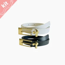 Kit Of 2 Women's Belts From Slim To Plus Size Spring Summer Fashion 1.5 Wide - Maria - 鉑+溴 - 查看 4