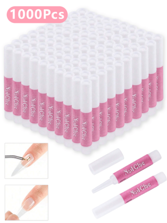 适用于水晶甲和按压甲的指甲胶 – 持久专业粘合剂，每片 2 克（0.07 盎司）