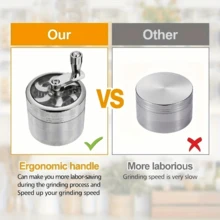 Máy xay và nghiền gia vị cầm tay hạng nặng - Thích hợp cho nhà bếp thương mại và gia đình, không cần điện, tay cầm bằng kim loại, máy xay gia vị di động dùng cho thảo mộc, gia vị, tỏi, hạt cà phê, lý tưởng cho cắm trại, nhà hàng, nấu ăn ngoài trời tại nhà, thiết kế bền bỉ, dụng cụ nhỏ gọn đáng tin cậy, cần thiết cho đầu bếp chuyên nghiệp, máy xay nhà bếp, máy xay cà phê cầm tay, máy nghiền cà phê, cấu trúc chắc chắn, bền bỉ và chịu lực tốt. - Nhiều màu - Xem 6