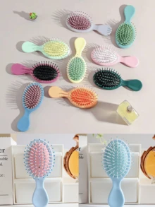 6Packs Macarons Mini CuteMini Soft Nylon Bristle Hair Brush Portable Travel Wet And Dry Air Cushion Hair Brush For Daily Travel Outgoing Use, Air Cushion Comb For Girls, Hair Care.Girl Gift, Back To School, Graduation Season, Gift For Girl ,Hair Styling Kit ,Hair Tool Kit ,Hair Styling Tools