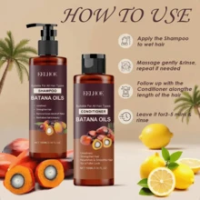 1set Batana Oil Hair Shampoo And Conditioner Set, Rich In Tocopherol, Castor Oil, Gently Nourish Hair, Remove Loose Dandruff Flake, Repair Dry Hair/Damaged Hair, Strengthens The Hair Root To Make Hair Soft And Shiny, Prevent Hair Breakage, Suitable For All Hair Types, Holiday Gifting Season, Christmas Present - Màu Khaki - Xem 7