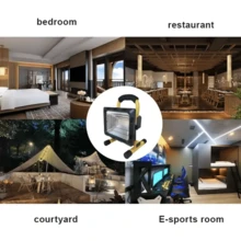 1pc Ultra Bright LED Portable Work Light With Bracket, USB Rechargeable, Adjustable Brightness, IP65 Waterproof, Suitable For Camping, Night Markets, Warehouses, Construction Sites, And Power Outages - Multicolor - View 9