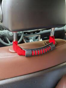 Set de 2 asas de agarre universal para reposacabezas de coche - Agarre duradero para el respaldo del asiento trasero para un mejor soporte, fácil de instalar, asistencia antideslizante para viajes, accesorio premium para el interior del vehículo para pasajeros delanteros y traseros, ideal para SUV, sedanes y camionetas, proporciona un agarre cómodo y durante viajes cortos y largos - Multicolor - Ver 3