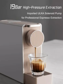 SCISHARE SCISHARE Capsule Coffee Maker For NS Capsule, 19Bar Espresso Machine With Italian Water Pump&620ml Water Tank, 1200W Quick Heating, Elegant Design For Women – Ideal For Coffee Corner, Kitchen, Gift
