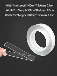Heavy-Duty Waterproof Double-Sided Nano Tape (1/5/10 Meters Long, 1.2 Mm Thick) - Super Strong, Reusable And Multi-Purpose Adhesive - Multipurpose Removable Traceless Mounting Adhesive Tape For Walls,Washable Reusable Strong Sticky Strips Grip Tape-Perfect For Christmas Decorations And DIY Crafts, And A Must-Have For Everyday Household Use - Multicolor - View 5