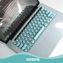 Cubierta de teclado para uñas largas, cubierta de teclado de silicona con relieve protectora para arte de uñas, cómoda escritura para uñas largas, se ajusta perfectamente a la MacBook Pro 13 2020-2023, también compatible con Pro 14 y 16 2021-2024, Air 13 y 15 - Versión Universal-Verde - Ver 2