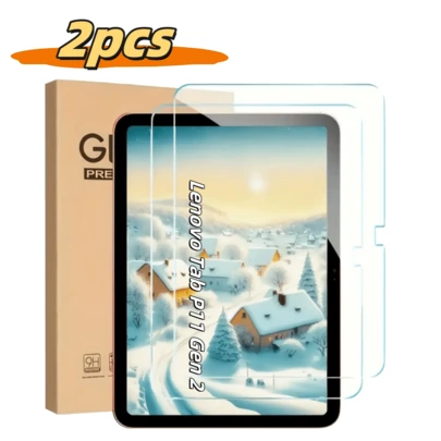 2 piezas Protector de pantalla para tableta para Tab P11/P12/M9/M10/M11/Yoga Tab 11/K10/Honor Pad 10/Pad 2, fácil de instalar, HD claro, sin burbujas, resistente a los arañazos, protector de pantalla de vidrio templado a prueba de roturas, adecuado para pantallas Ultra-HD, gran regalo para cumpleaños, Pascua, Navidad, familia, amigos, niños, niñas