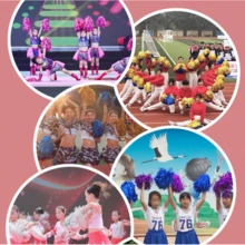 1 Pc Matte Cheerleading Pom Poms Practical Cheerleading Cheering Ball Apply To Dance Sports Match Supplies Stage Performances Decorator