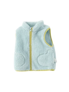 Balabala BalaOne 2025 Autumn Young Boy Thick Warm Vest Jacket - Ice Blue - View 5