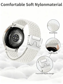 编织弹力单环 20 毫米表带，兼容三星表带，适用于 Galaxy Watch 7 FE 6 5 4 40 毫米 44 毫米、Galaxy Watch 6 4 Classic、Galaxy Watch 5 Pro 45 毫米/Watch 4 Classic 42 毫米 46 毫米、Galaxy Watch 3 41 毫米、Galaxy Active2。 - 彩色 - 查看 4