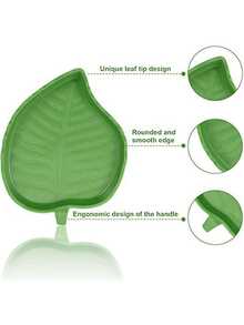 PETSIN 1pc Leaf Shaped Reptile Food & Water Bowl, Suitable For Turtles, Lizards, Snakes And Other Reptile Pets, Available In 2 Sizes - Multicolor - View 8