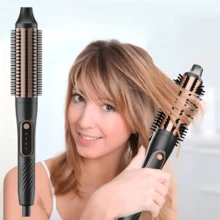 三合一美发梳：直发、卷发造型器，快速加热设计，三档温度调节，陶瓷涂层令秀发柔顺亮泽，适用于所有发质，日常护发工具，时尚造型梳，防烫梳齿设计。母亲节好礼物！ - 英規插(220-240V) - 查看 13