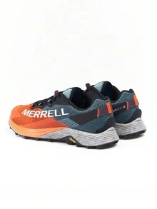 Merrell 越野跑鞋男款缓震透气轻便减震防滑速干高支撑防护岩板加固衬垫稳定性反光多功能健身徒步日常黑绿色 J067141 - 柑橘 - 查看 3