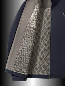 1pc Men's Stand Collar Business Casual Jacket, Spring & Autumn