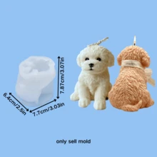 3D Puppy Dog Silicone Mold – French Bulldog / Teddy / Bulldog Puppy Candle Mould For DIY Resin, Wax & Soap Crafts | Realistic Puppy Design For Home Decor & Gifts