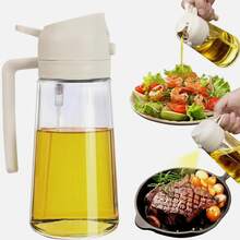 2 In 1 Oil Sprayer For Cooking Oil Oil Spray Bottle Oil Atomizer Oil Spray Vinegar Sprayer - trắng - Xem 6