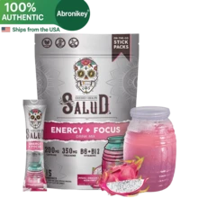 Salud Energy & Focus Drink Mix – Dragon Fruit Agua Fresca Powder With Organic Caffeine, L-Theanine & B Vitamins – Clean Energy, Low Sugar – 15 Stick Packs - Pack Of 1 - 查看 1