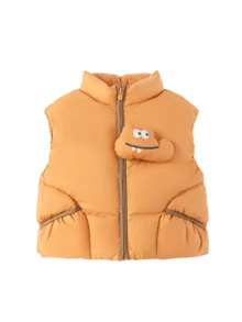 Balabala BalaOne 少女羽绒背心 2025 秋冬款，男女童保暖外套 - 深土黃 - 查看 4