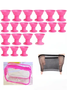 Bộ 10 chiếc máy uốn tóc không dùng nhiệt, phù hợp với mọi loại tóc - Máy uốn tóc không dùng nhiệt để tạo kiểu và uốn xoăn, dụng cụ tạo kiểu tóc, phụ kiện tóc cho tiệm cắt tóc, làm đẹp, đồ dùng cần thiết khi đi du lịch, sản phẩm chăm sóc tóc, phụ kiện tóc. - Hồng - Xem 22